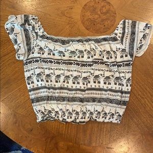 Off Shoulder Crop Top